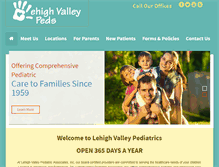 Tablet Screenshot of lehighvalleypeds.com